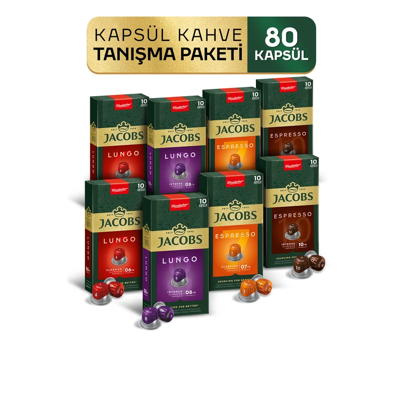 کپسول قهوه پک آشنایی جاکوبز ۱ مجموعه ۲ عددی (۸۰ کپسول)