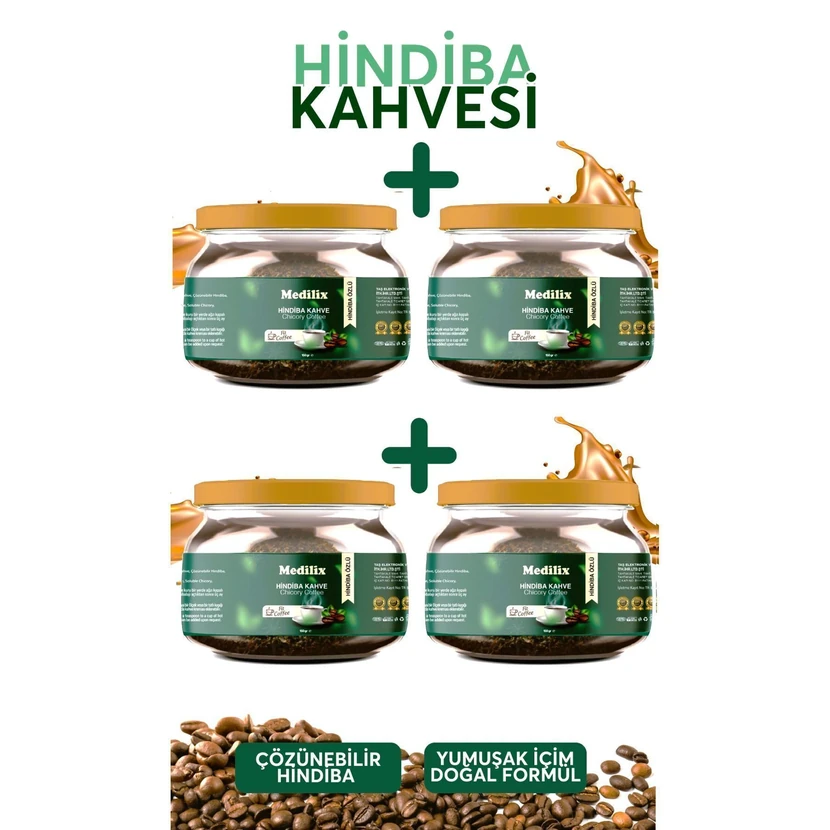 قهوه کاسنی پک ۴ عددی سم‌زدایی مدی‌لیکس ۱ مجموعه ۴ عددی