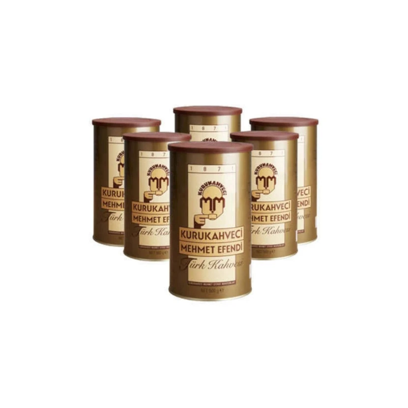 قهوه ترک قوطی فلزی مهمت افندی ۱ بسته ۲۵۰ گرمی
