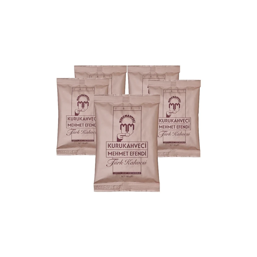 قهوه ترک مهمت افندی ۵ بسته ۱۰۰ گرمی