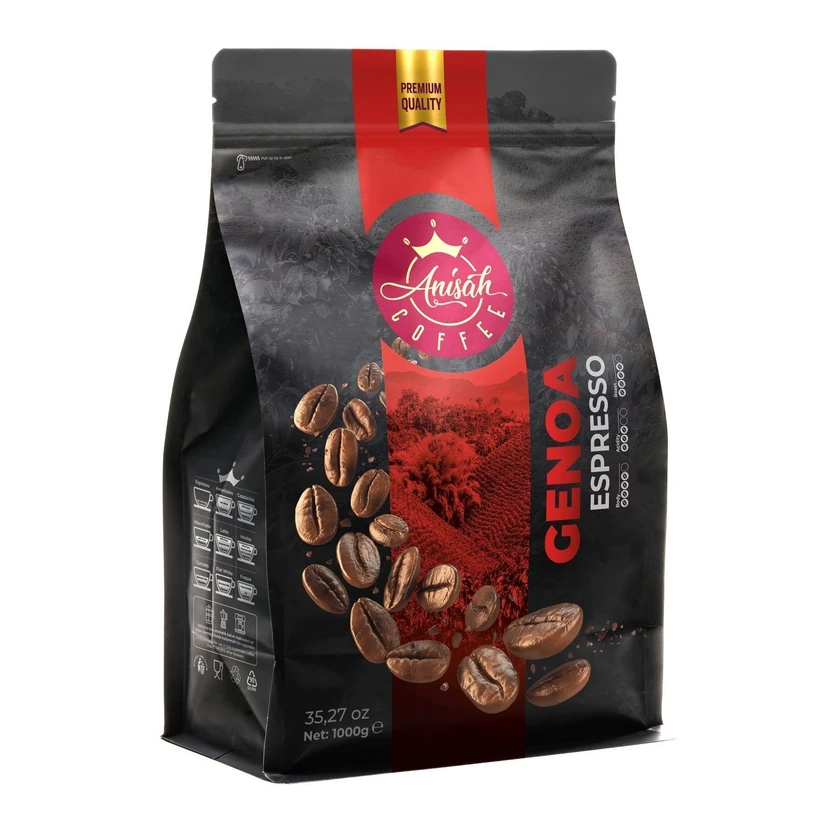 قهوه دانه‌ای اسپرسو جنوآ آنیساه ۱ بسته ۱۰۰۰ گرمی