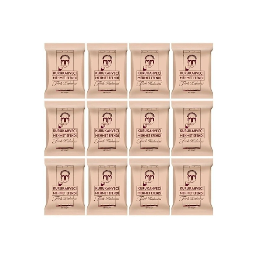 قهوه ترک مهمت افندی ۱۲ بسته ۱۰۰ گرمی