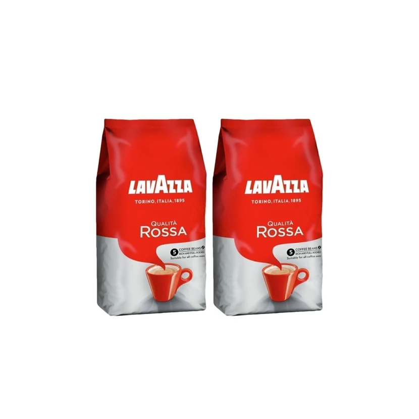 قهوه دانه کوالیتا روسا لاوازا ۲ بسته ۱۰۰۰ گرمی