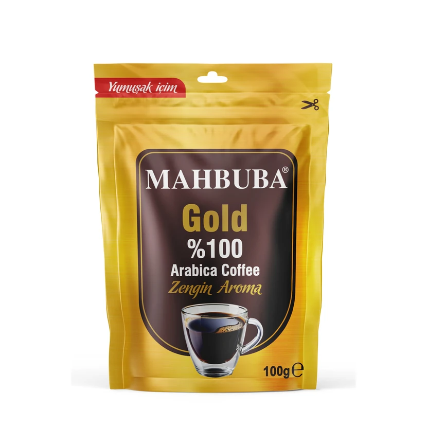 قهوه فوری ۱۰۰% عربیکا طلایی ماهبوبا ۱ بسته ۱۰۰ گرمی