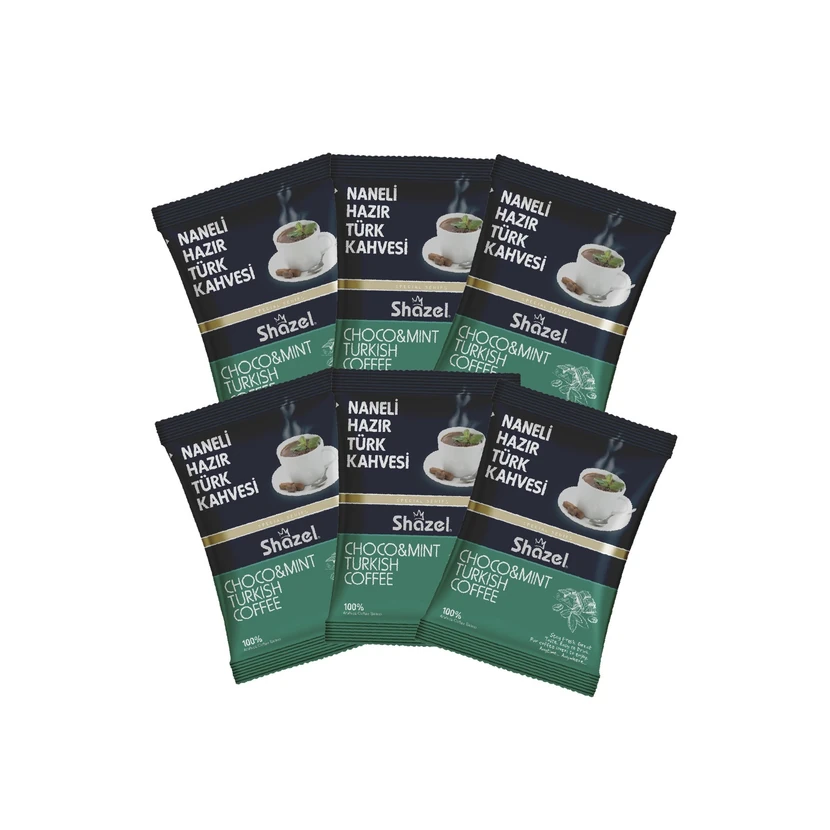 قهوه ترک آماده نعنایی شازل ۱ بسته ۱۰۰ گرمی