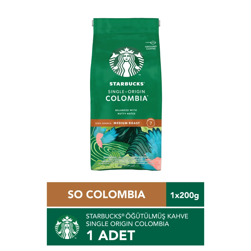 قهوه کلمبیا استارباکس ۱ بسته ۲۰۰ گرمی