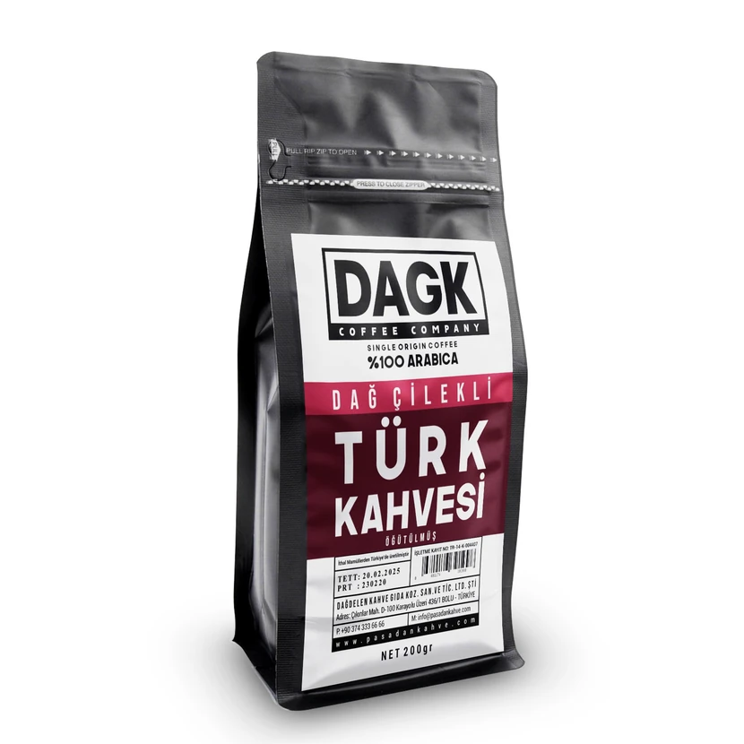 قهوه ترک طعم توت‌فرنگی داگ ۱ بسته ۲۰۰ گرمی
