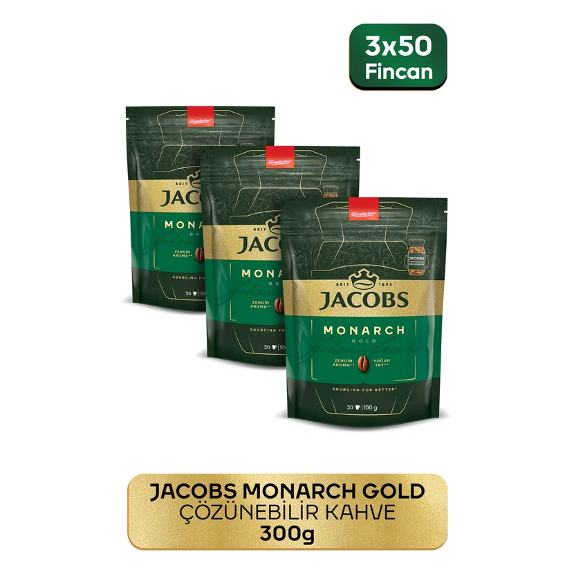 قهوه گرانول مونارچ گلد جاکوبز ۳ بسته ۱۰۰ گرمی