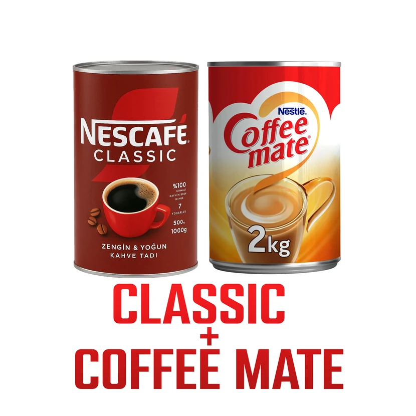 نسکافه کلاسیک نسکافه ۱ بسته ۱۰۰۰ گرمی (به‌همراه ۲ کیلوگرم کافی‌میت)