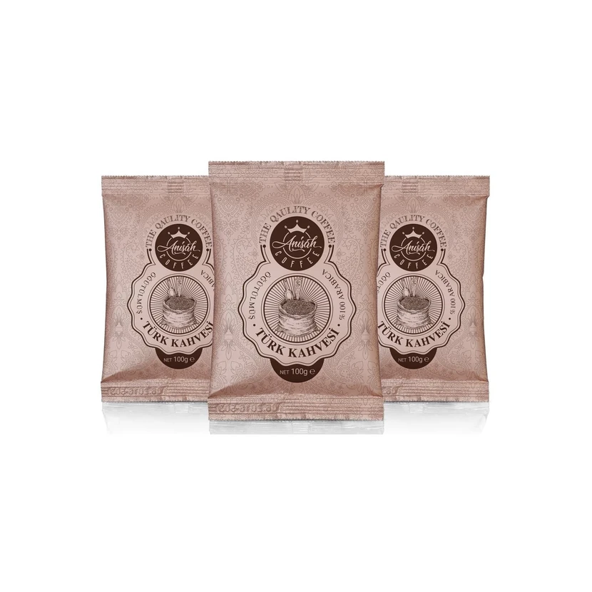 قهوه ترک آنیسا ۳ بسته ۱۰۰ گرمی