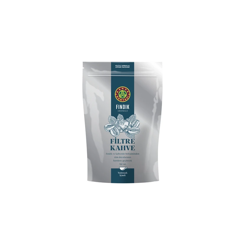 قهوه فیلتر فندق‌دار کافه دنیاسی ۱ بسته ۲۵۰ گرمی