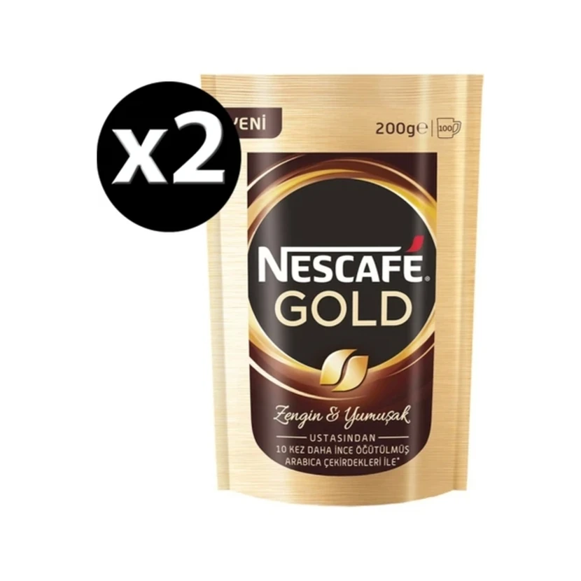 نسکافه گلد با طعم ملایم نسکافه ۲ بسته ۲۰۰ گرمی