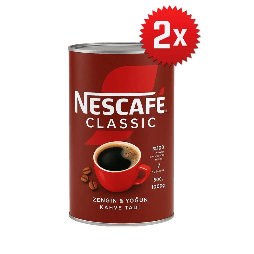 نسکافه کلاسیک نسکافه ۲ بسته ۱۰۰۰ گرمی