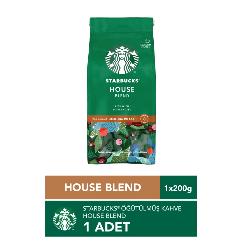 قهوه آسیاب‌شده هاوس بلند استارباکس ۱ بسته ۲۰۰ گرمی