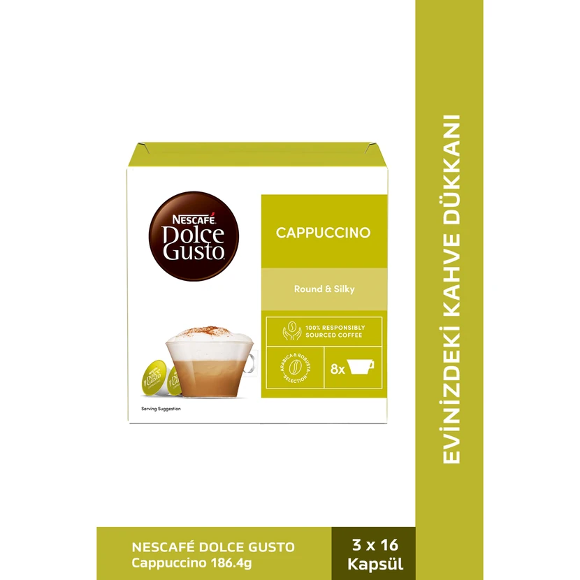 کپسول کاپوچینو نسکافه دولچه گوستو ۳ عدد بسته ۱۶ تایی