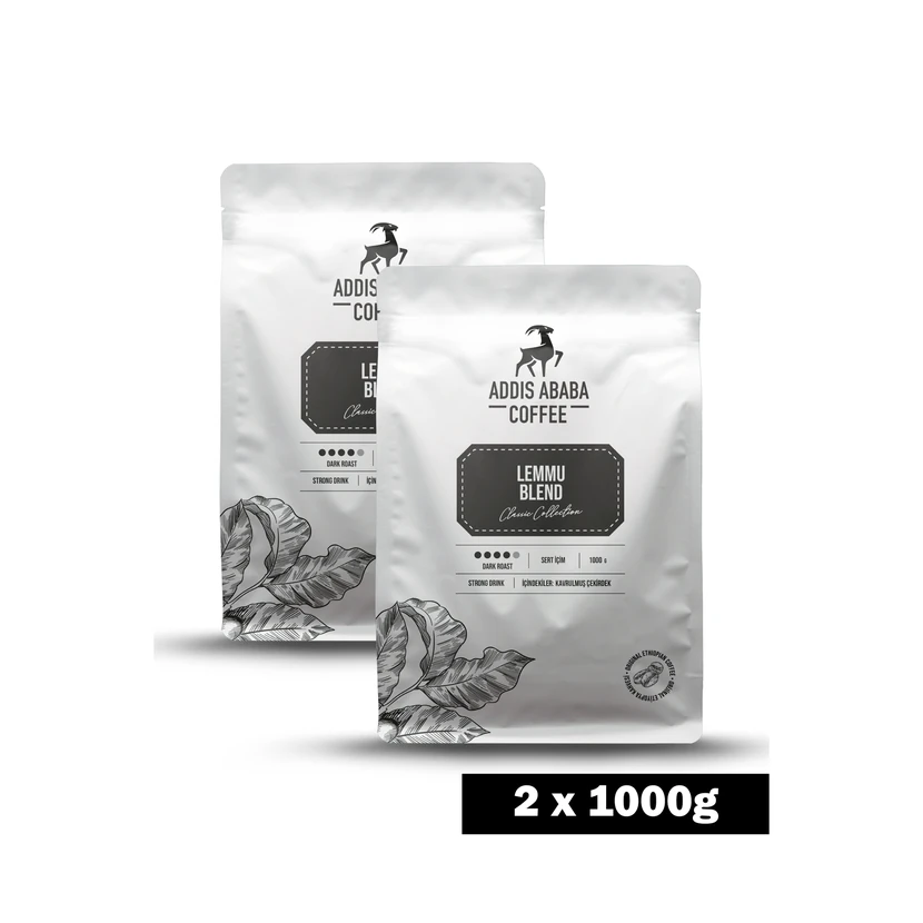قهوه لمو بلند آدیس آبابا ۲ عدد بسته ۱۰۰۰ گرمی