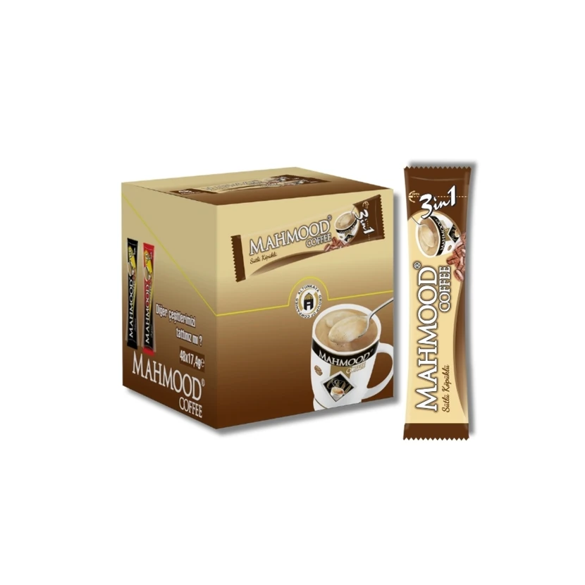 قهوه فوری 3 در 1 محمود، شیری و کف‌دار 48 عددی (هر ساشه 17.4g)