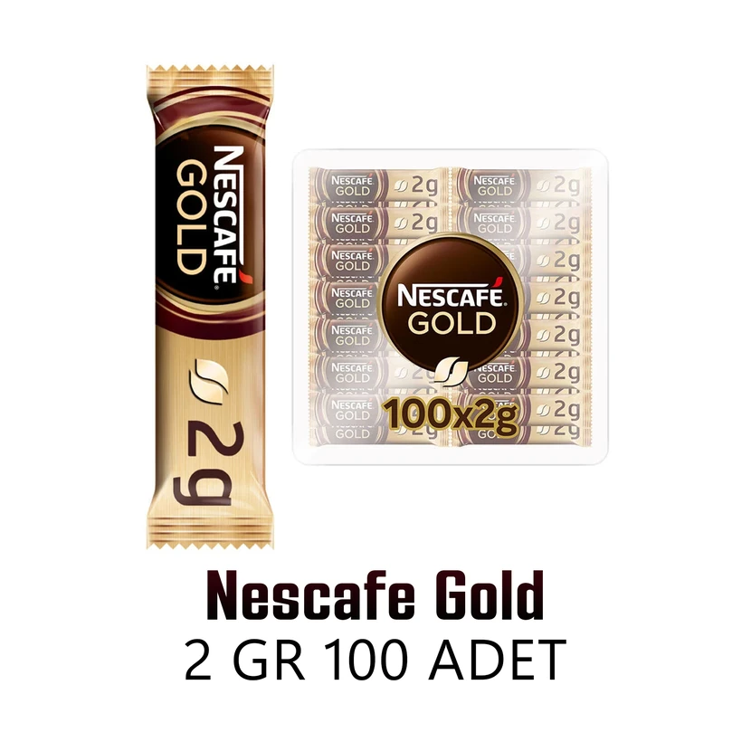 نسکافه گلد تک‌نفره 2 گرم بسته 100 عددی