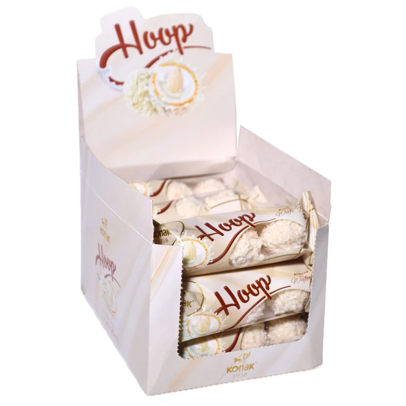 هوپ توپ گوفرت نارگیلی مغزدار بادام در بسته 12 عددی هرکدام 27 گرم