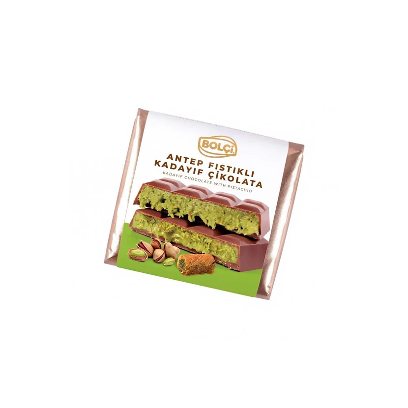 شکلات شیری مغزدار کادایف و پسته بولچی 100 گرم