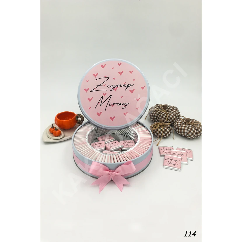 100 عدد شکلات قلبی صورتی دخترانه