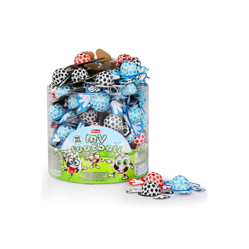 الوان مای فوتبال شکلاتی 8 گرمی - بسته 100 تایی
