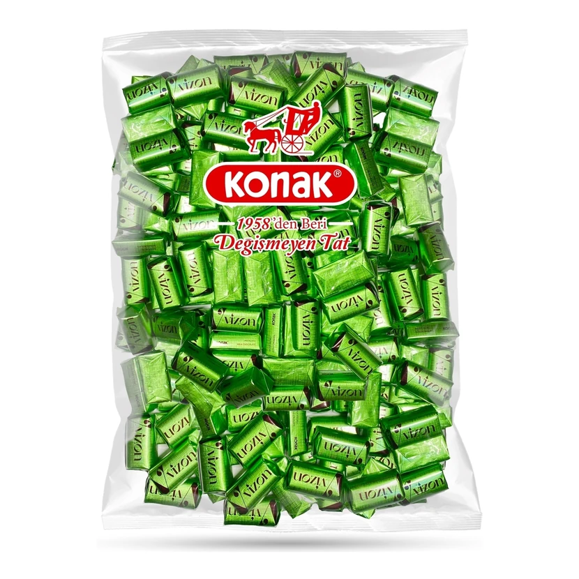 شکلات شیری ویزون با کرم و تکه‌های پسته 1000 گرم