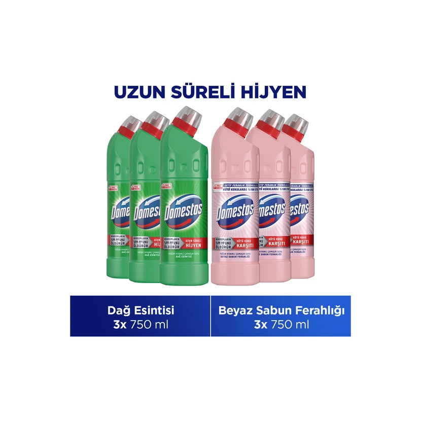 دومستوس سفیدکننده لباس 750 میلی‌لیتر ۶ عددی