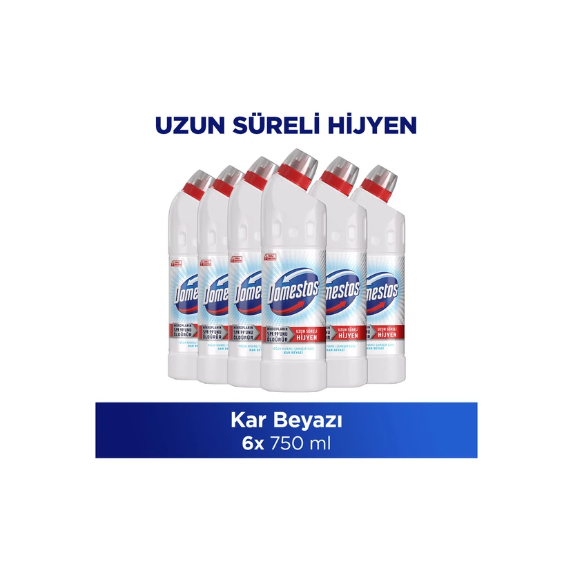 مایع سفیدکننده غلیظ دومستوس 750 میلی‌لیتر بسته 6 تایی