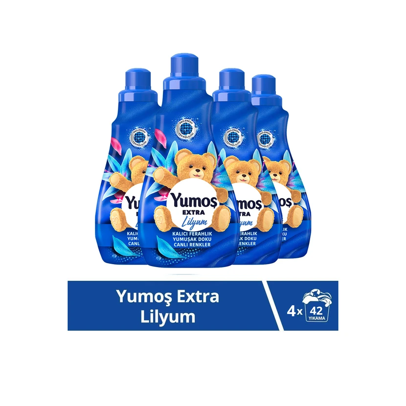 یوموش اکسترا نرم‌کننده لباس لیلیوم 1008 میلی‌لیتر بسته 4 عددی