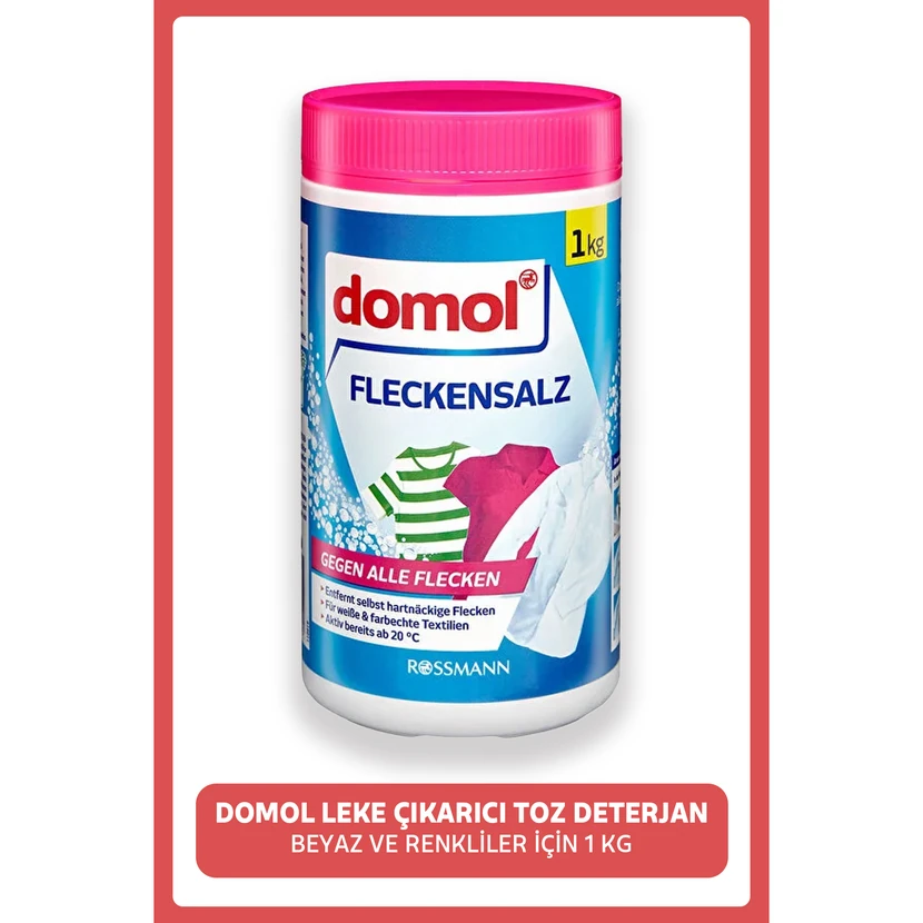 پودر لکه‌بر دومول ۱ کیلوگرمی برای لباس‌های سفید و رنگی