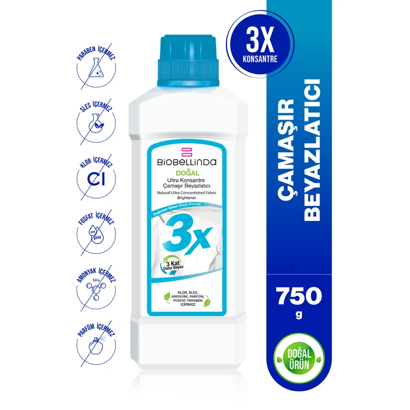 بیوبلیندا سفیدکننده لباس کنسانتره سه‌برابر 750 گرم