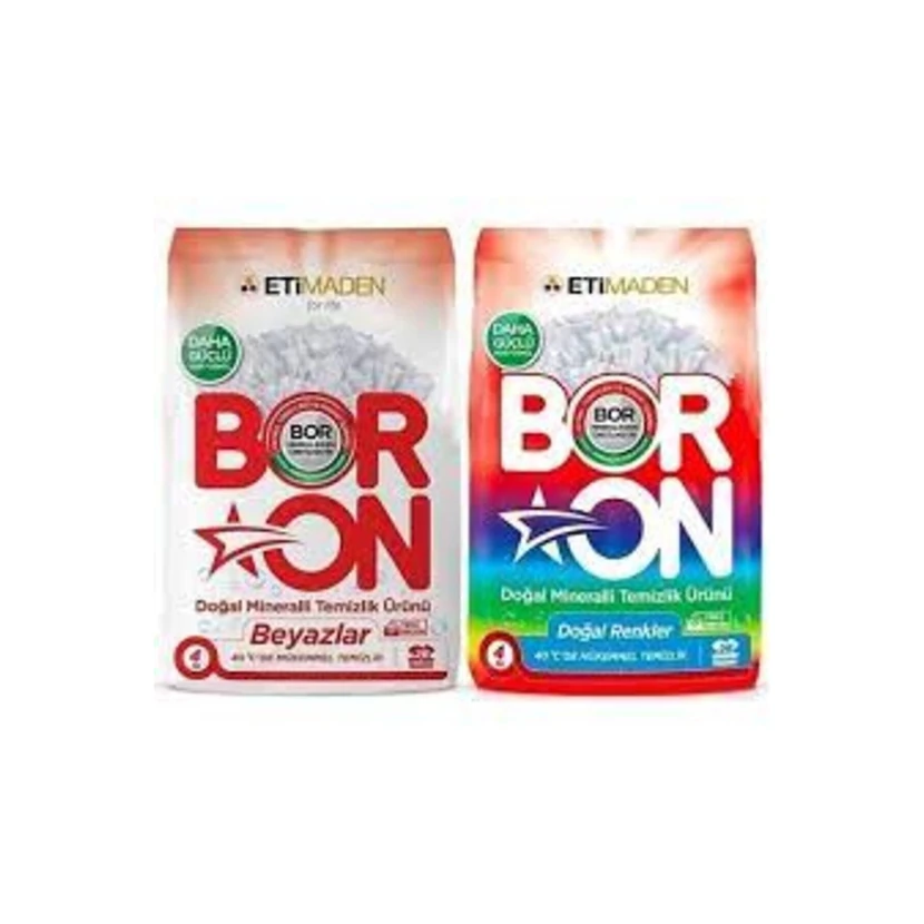 پودر لباسشویی بورون مخصوص رنگی و سفید 4 کیلوگرم دو عددی