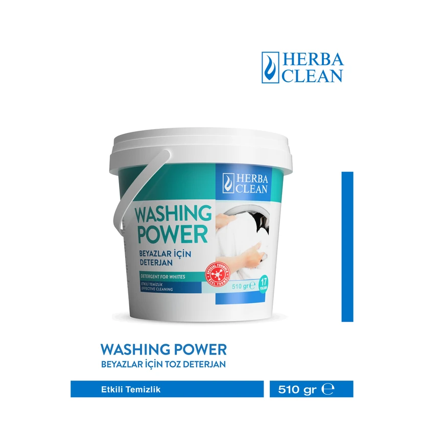 پودر لکه‌بر هرباکلین مخصوص سفیدها 510 گرم