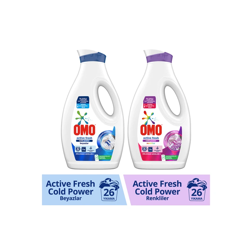 مایع لباسشویی اومو اکتیو فرش کولد پاور ۱۶۹۰ میلی‌لیتر