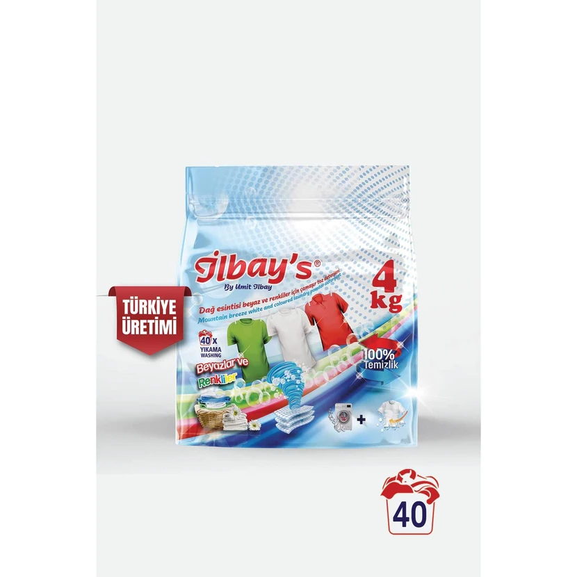 پودر ماشین لباسشویی نسیم کوهستان ایل‌بِی 4 کیلوگرم (40 شستشو)