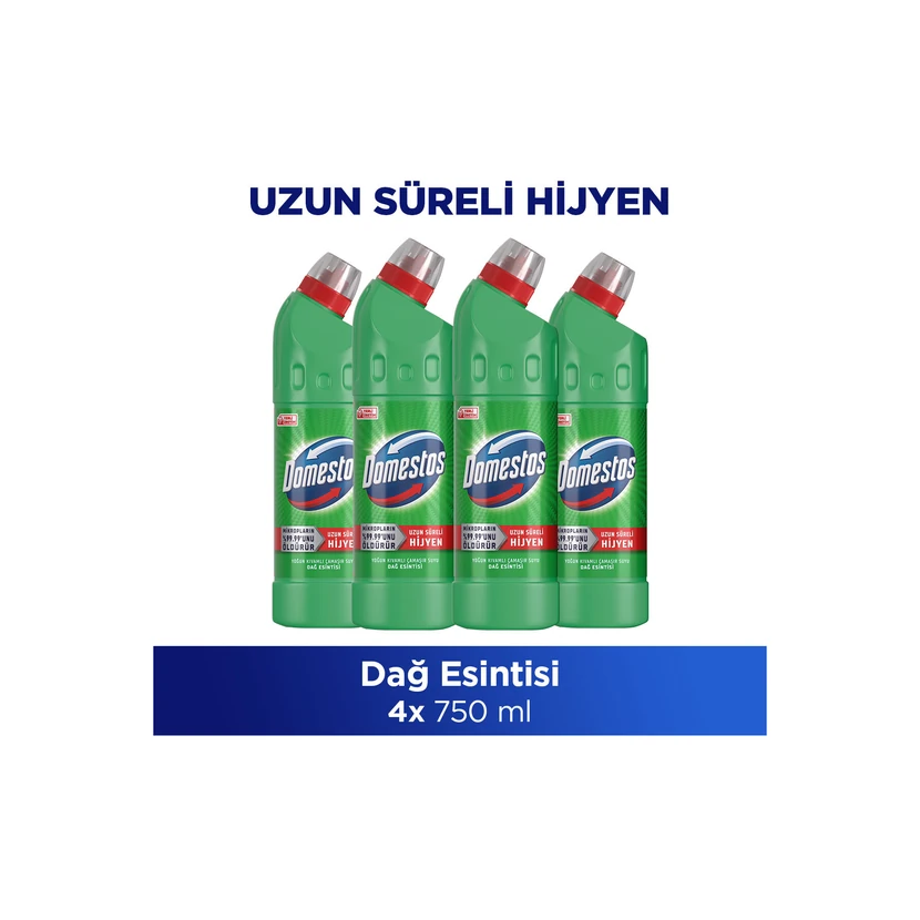 دومستوس سفیدکننده مایع غلیظ 750 میلی‌لیتر نسیم کوهستان بسته 4 تایی
