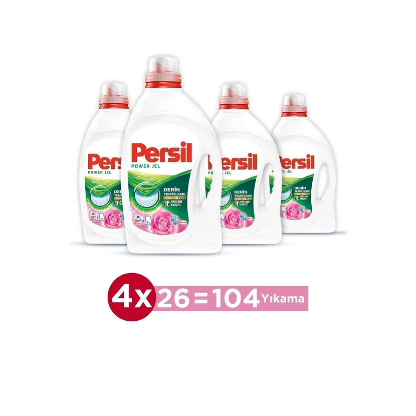 پرسیل ژل مایع لباسشویی با رایحه گل رز مخصوص سفیدها 104 شستشو 1690 میلی‌لیتر