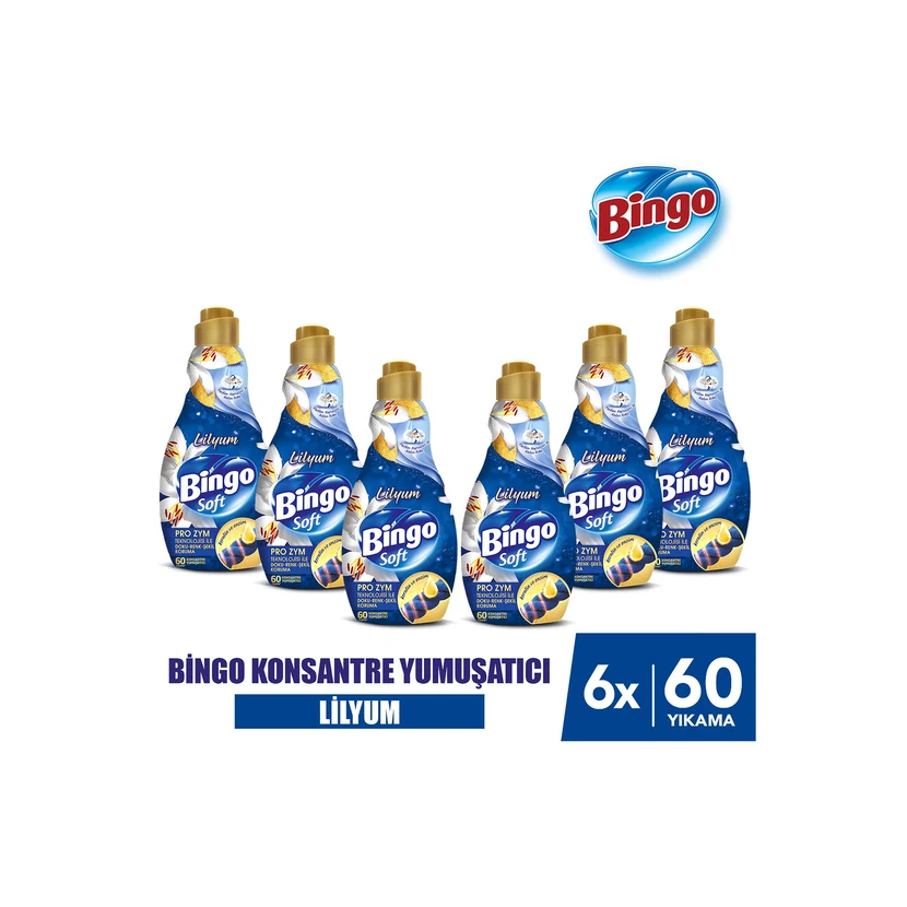 نرم‌کننده لباس بینگو لیلیوم 1440 میلی‌لیتر کنسانتره