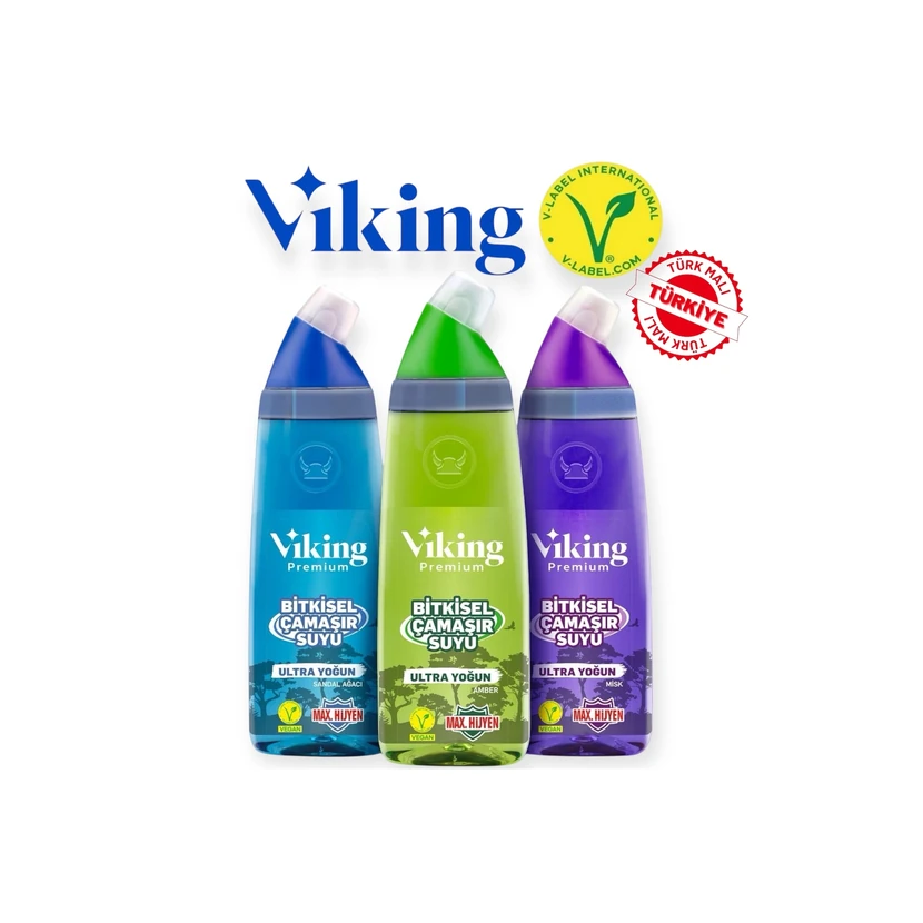وایکینگ مایع سفیدکننده لباس ۷۵۰ میلی‌لیتر رایحه صندل، مشک، عنبر (۳ عدد)