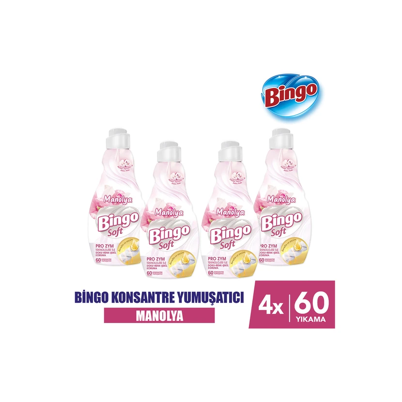 مایع نرم‌کننده کنسانتره بینگو مگنولیا 1440 میلی‌لیتر 4 عددی