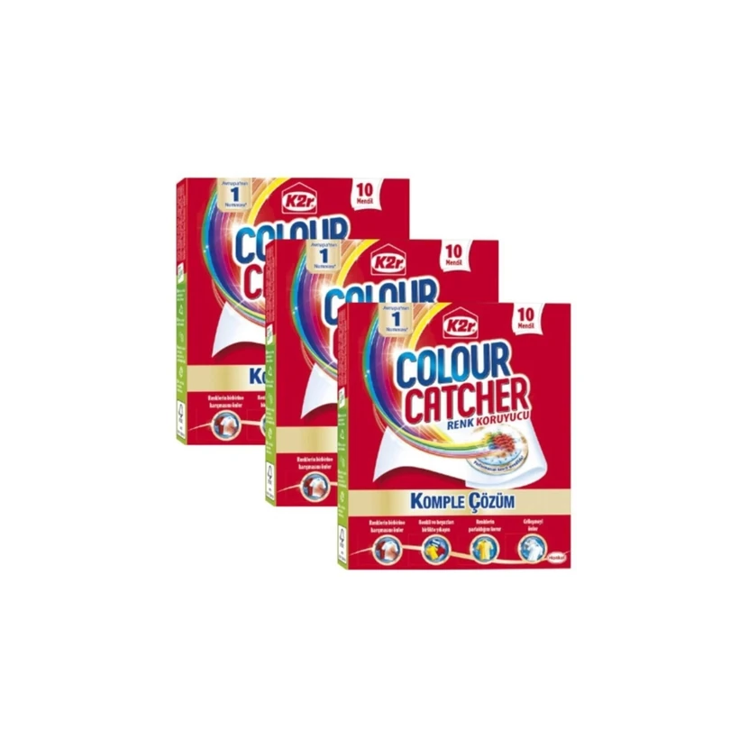 دستمال محافظ رنگ کی‌توآر بستهٔ ۳×۱۰ (تا ۳۰ شست‌وشو)