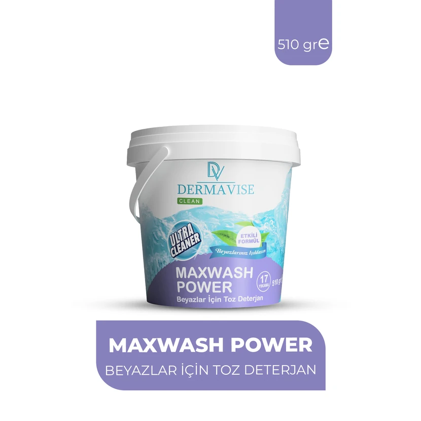 پودر لباسشویی درماویز مکس‌واش مخصوص سفیدها 510 گرم