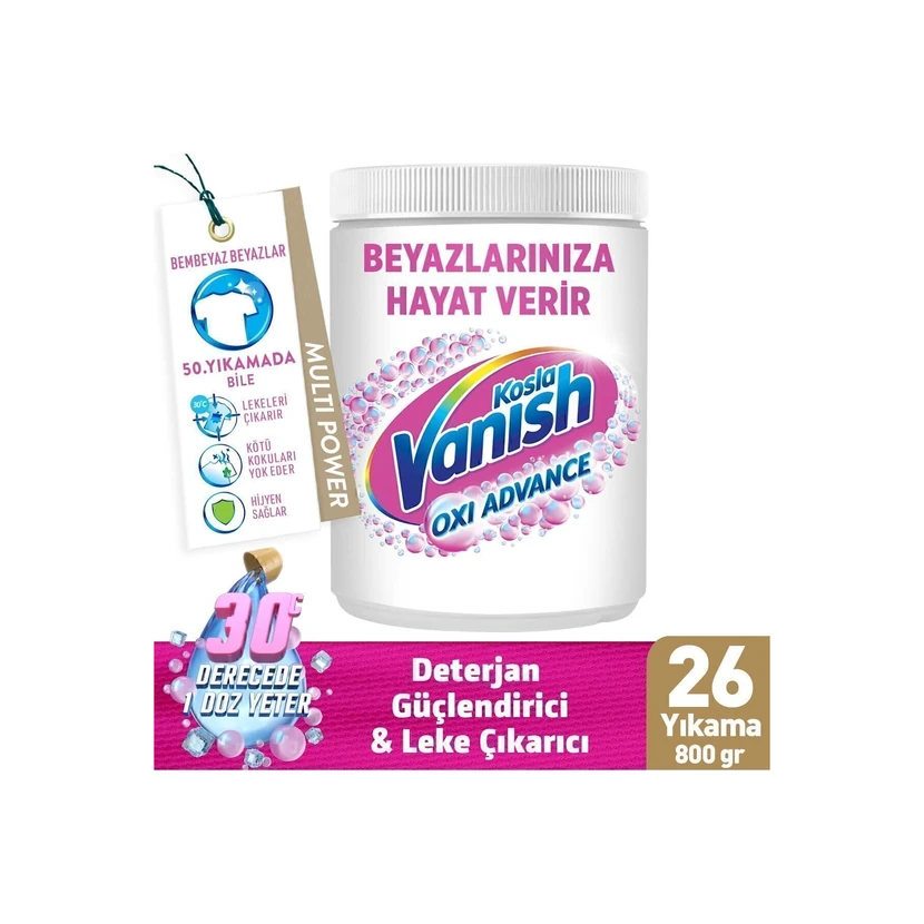 پودر لکه‌بر ونیش مخصوص لباس‌های سفید 800 گرم