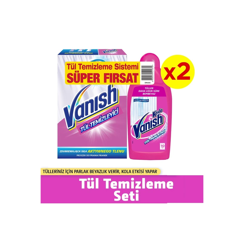 ست تمیزکننده توری وانیش پودر 400 گرم و جلادهنده 450 میلی‌لیتر 2 عددی