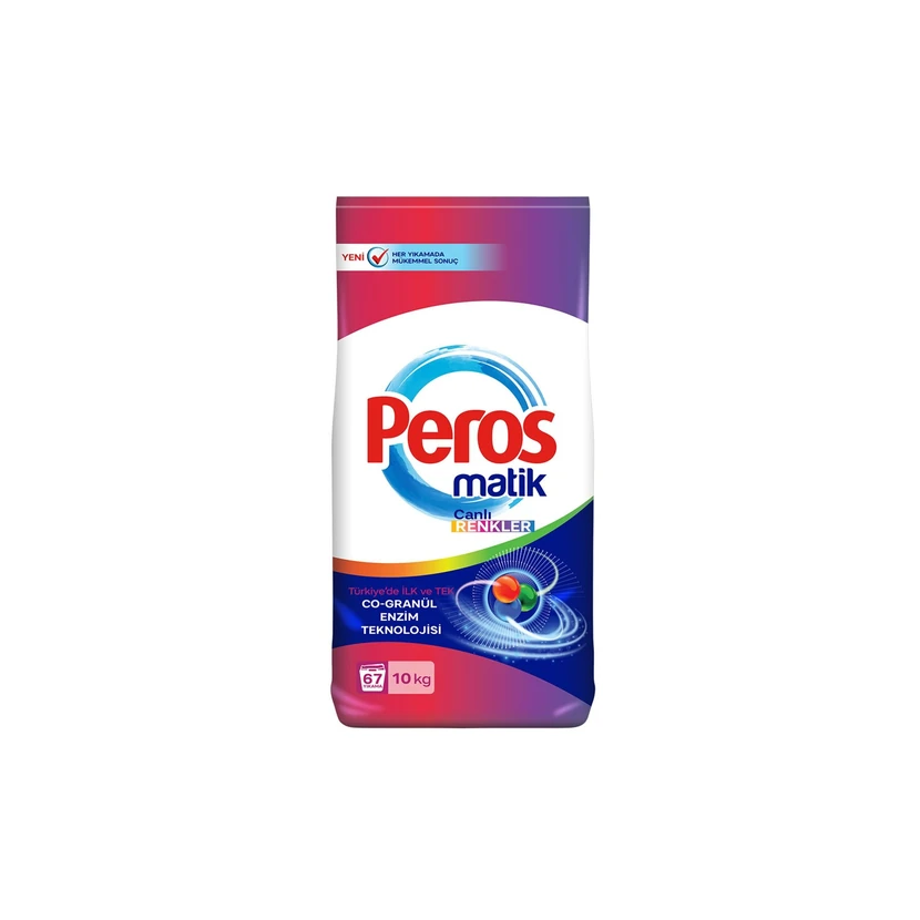 پِروس پودر لباسشویی مخصوص لباس‌های رنگی 10 کیلوگرم