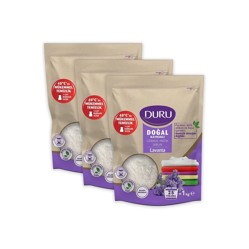 پودر لباسشویی گرانول ماتیک دورو لاوندر 3 کیلوگرم