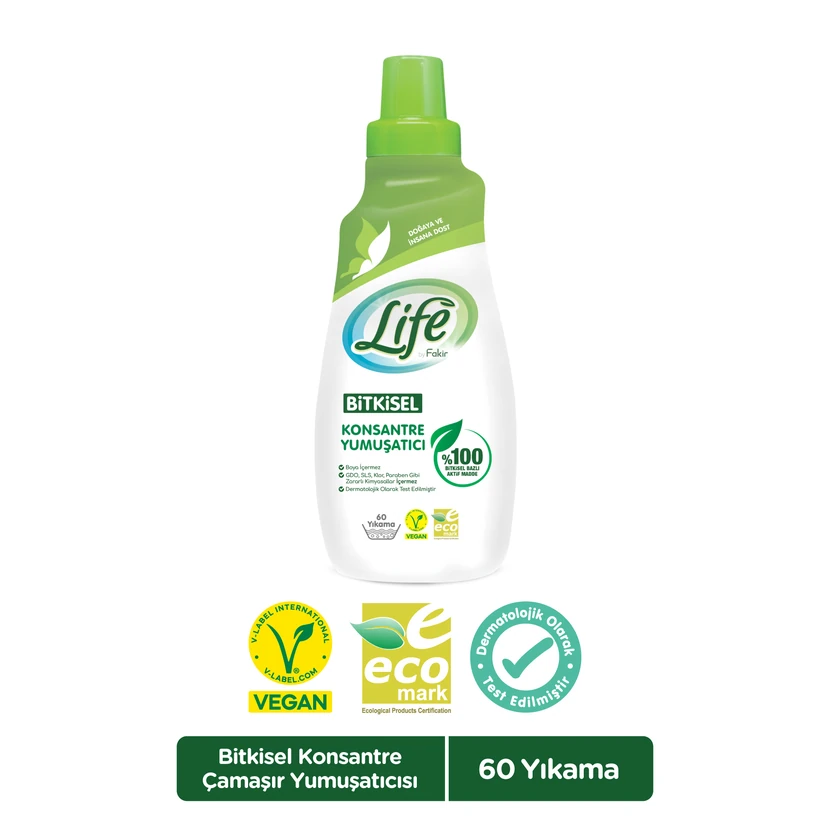 نرم‌کننده لباس گیاهی کنسانتره لایف بای فاکیر 1500 میلی‌لیتر