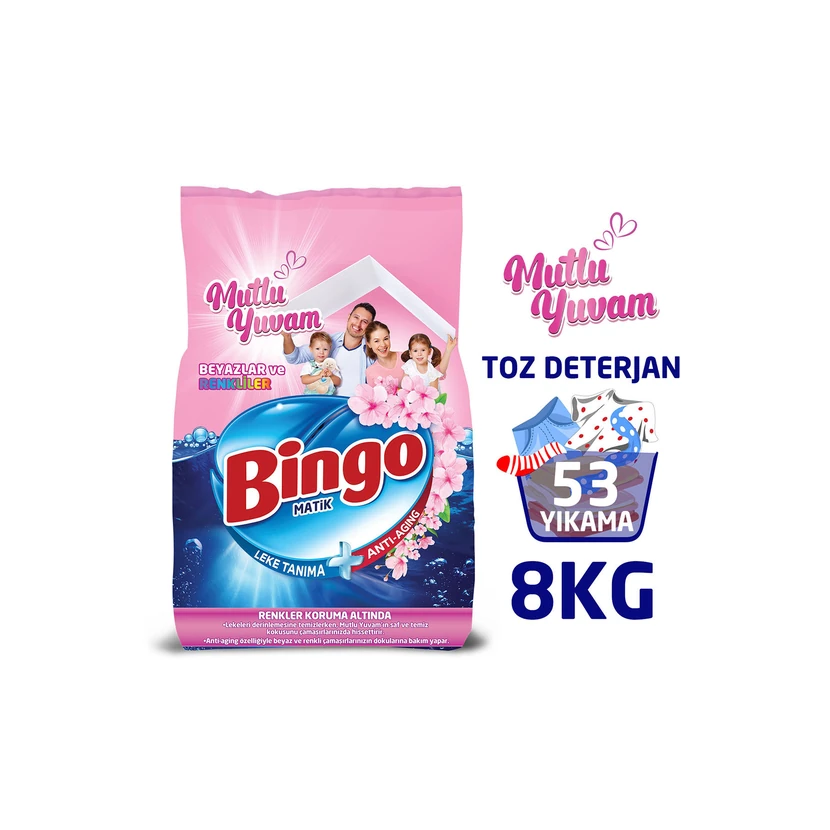 پودر لباسشویی ماتیک بینگو 8 کیلوگرم مخصوص رنگی و سفید