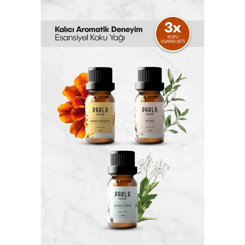 ست عطر توپ خشک‌کن پارلا کانسپت 10 میلی‌لیتری پاک، عنبر، رمانتیک، پودری